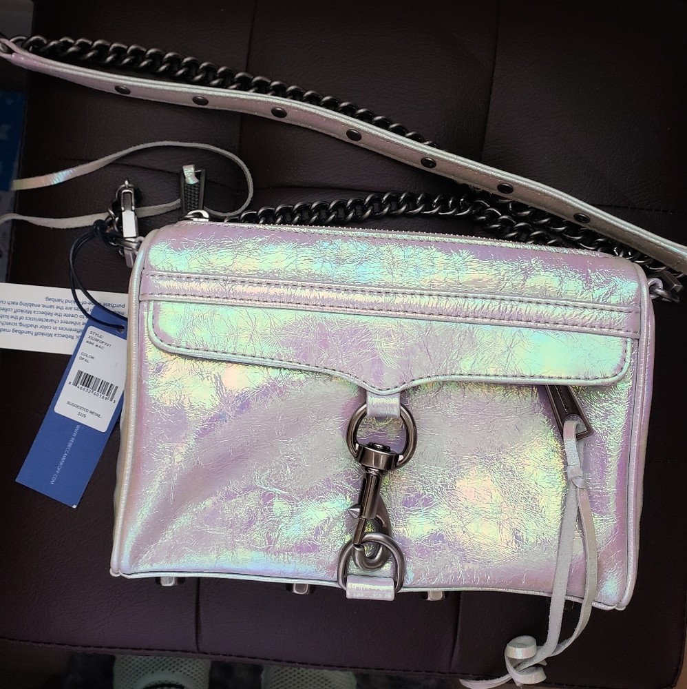 Rebecca Minkoff Mini Mac opal Holograph bag